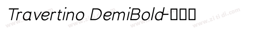 Travertino DemiBold字体转换